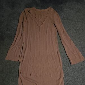 Free People Mauve Crew Neck Sweater